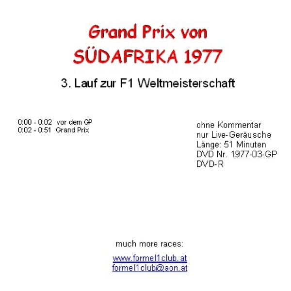 1977 03 Südafrika / Kyalami