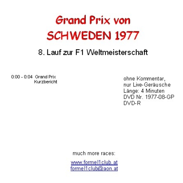 1977 08 Schweden / Anderstorp