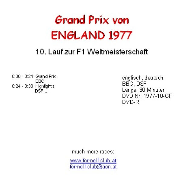 1977 10 England / Silverstone