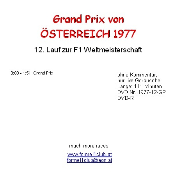 1977 12 Österreich / Zeltweg