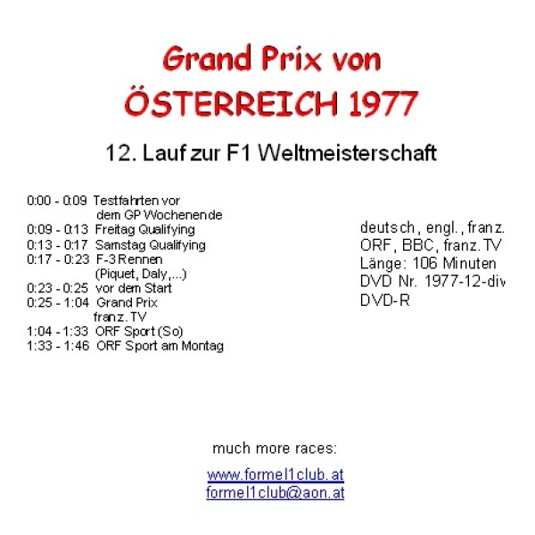 1977 12 Qualifying Österreich / Zeltweg
