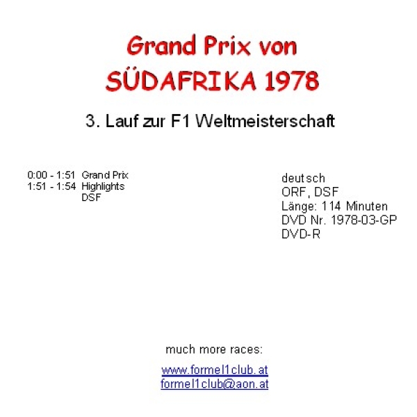 1978 03 Südafrika / Kyalami