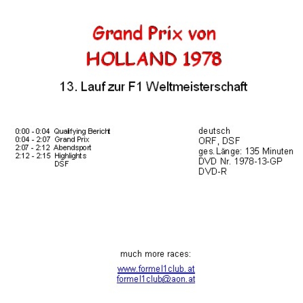 1978 13 Holland / Zandvoort