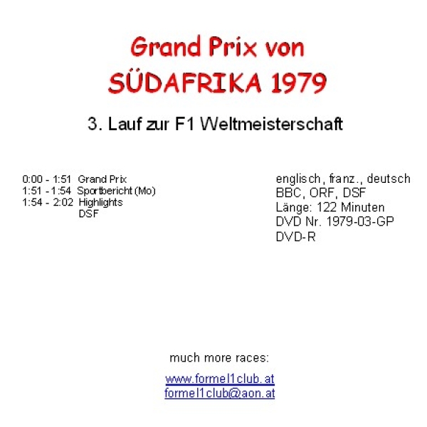 1979 03 Südafrika / Kyalami