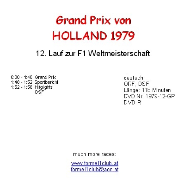 1979 12 Holland / Zandvoort