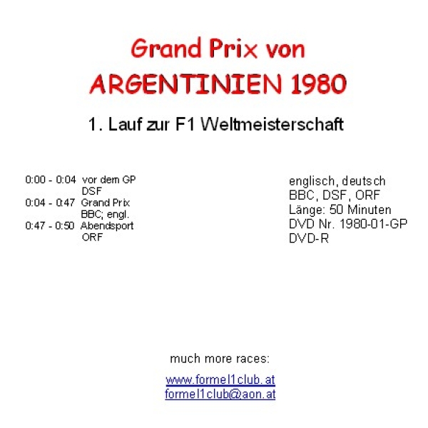 1980 01 Argentinien / Buenos Aires (50min)