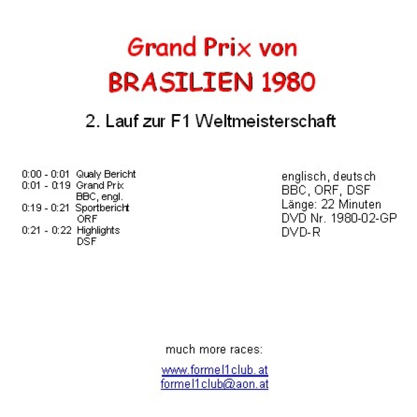 1980 02 Brasilien / Interlagos; Kurzversion