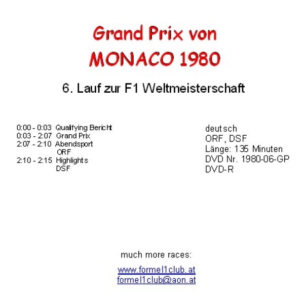 1980 06 Monaco / Monte Carlo; deutsch