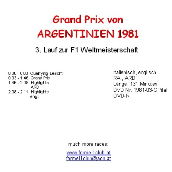 1981 03 Argentinien / Buenos Aires; deutsch-italienisch