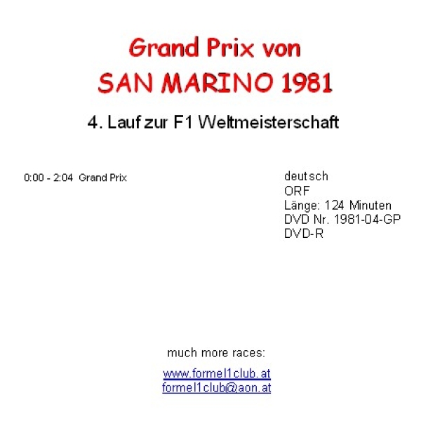 1981 04 San Marino / Imola