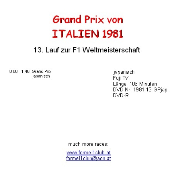 1981 13 Italien / Monza; japanisch