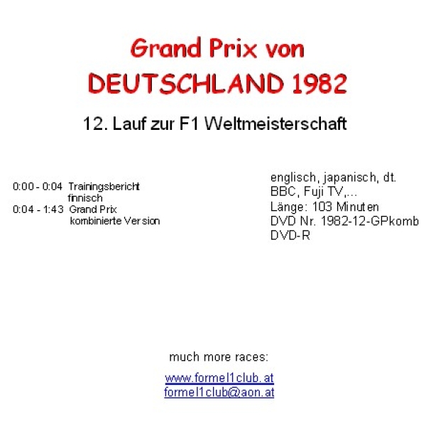 1982 12 Deutschland / Hockenheim; komb.Version