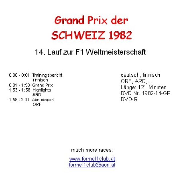 1982 14 Schweiz / Dijon