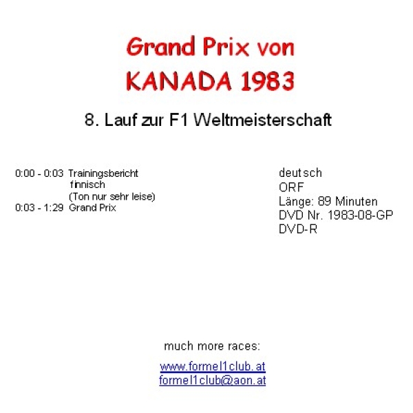 1983 08 Kanada / Montreal; deutsch