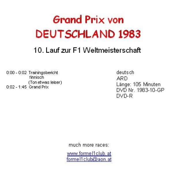 1983 10 Deutschland / Hockenheim