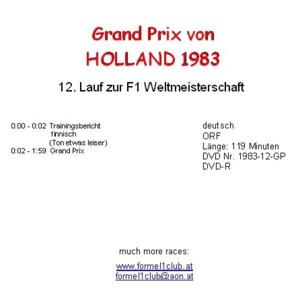 1983 12 Holland / Zandvoort