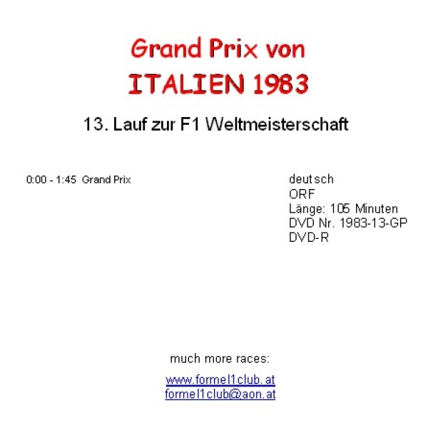 1983 13 Italien / Monza