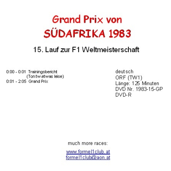 1983 15 Südafrika / Kyalami