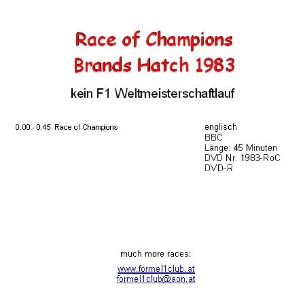 1983 00 Race of Champion / Brands Hatch