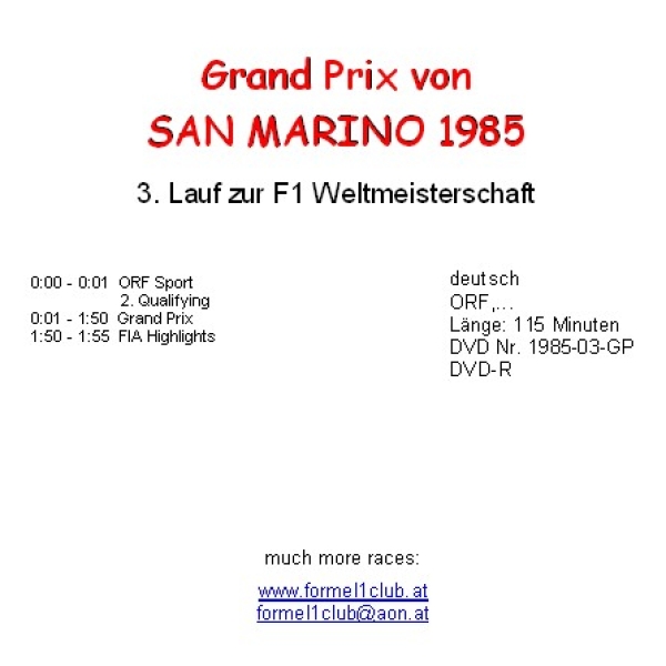 1985 03 San Marino / Imola