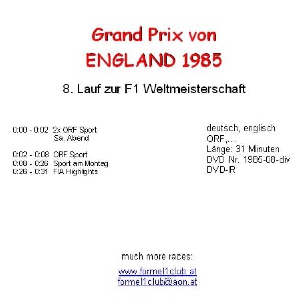 1985 08 Berichte England Silverstone