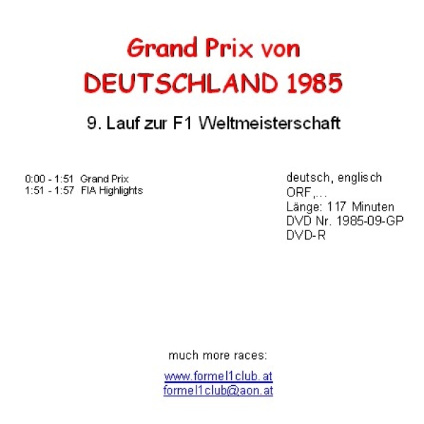 1985 09 Deutschland / Nürburgring