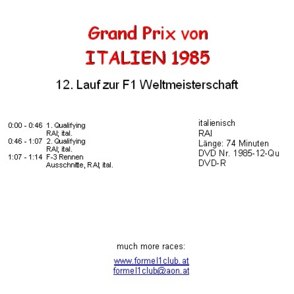 1985 12 Qualifying Italien Monza