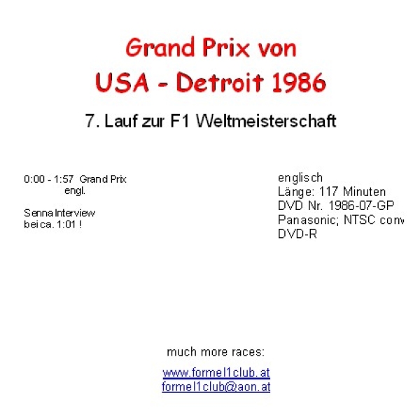 1986 07 USA Ost / Detroit; englisch