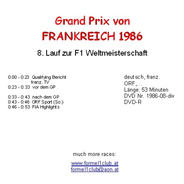 1986 08 Qualifying,... Frankreich LeCastellet