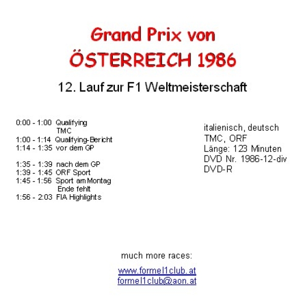 1986 12 Qualifying,... Österreich / Zeltweg