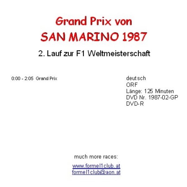 1987 02 San Marino / Imola