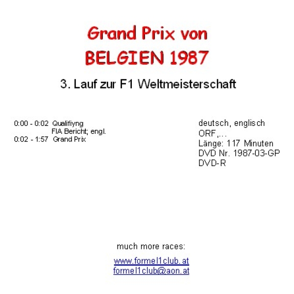 1987 03 Belgien / Spa