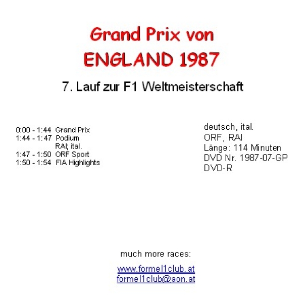 1987 07 England / Silverstone