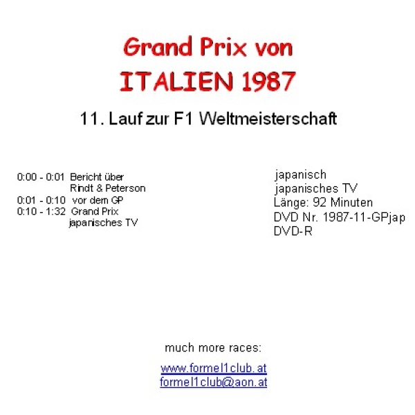 1987 11 Italien / Monza; japanisch