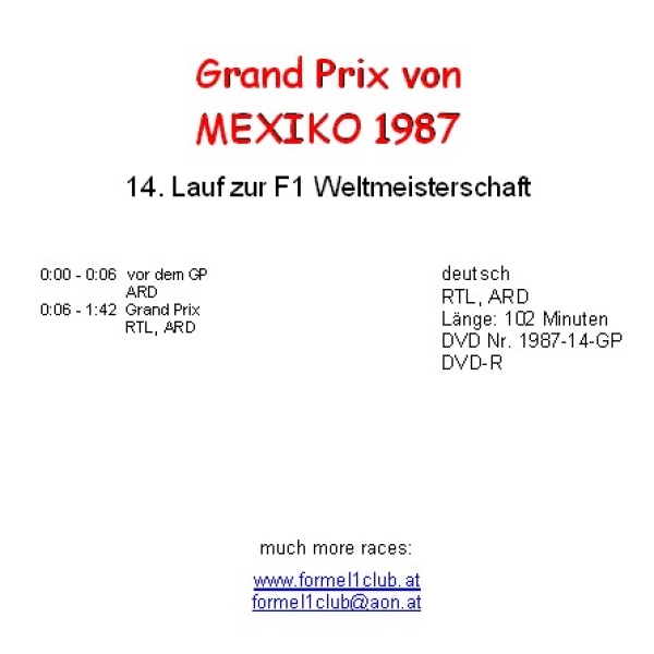1987 14 Mexiko / Mexiko City; deutsch