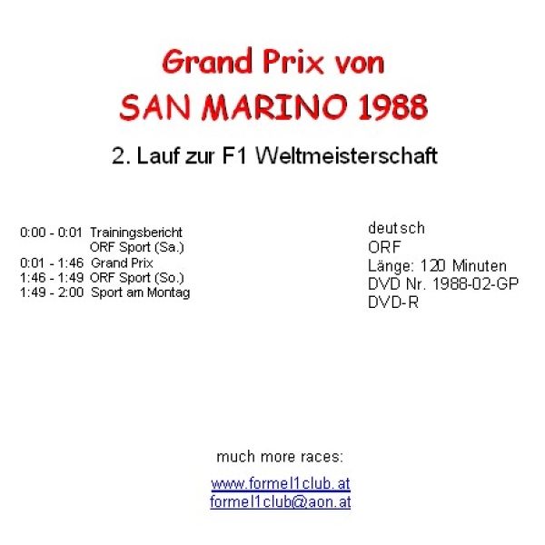 1988 02 San Marino / Imola