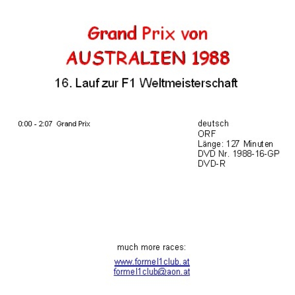 1988 16 Australien / Adelaide