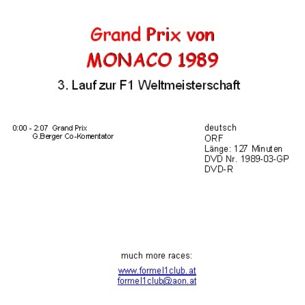 1989 03 Monaco / Monte Carlo
