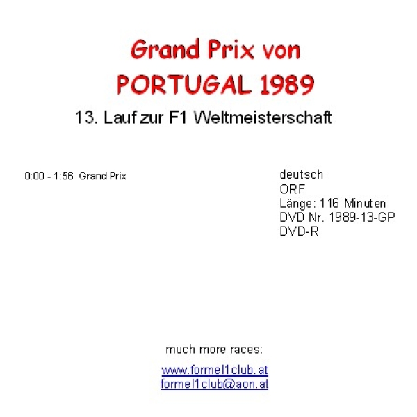 1989 13 Portugal / Estoril