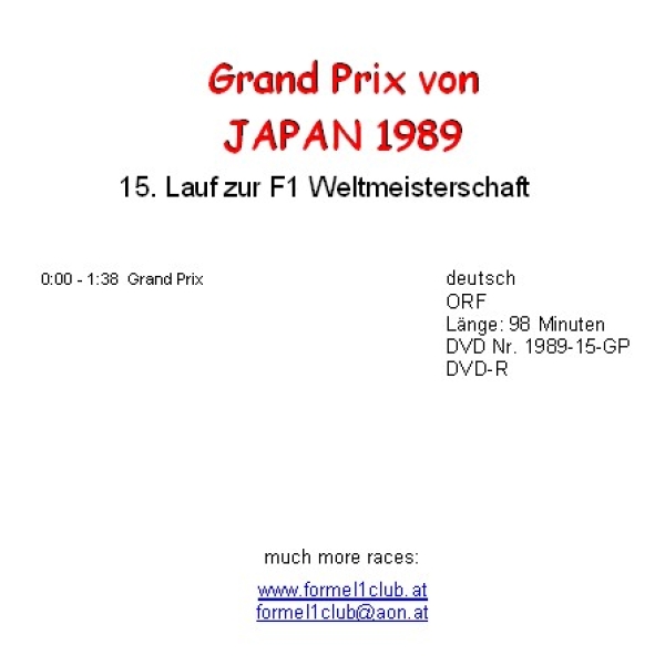 1989 15 Japan / Suzuka