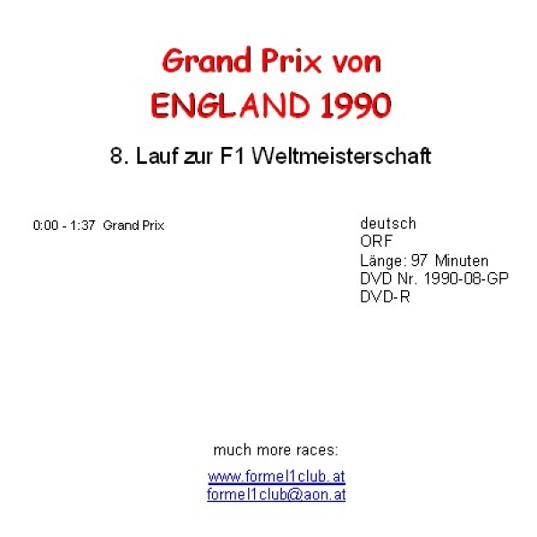 1990 08 England / Silverstone