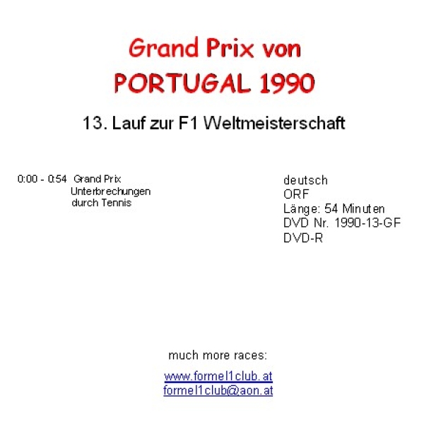 1990 13 Portugal / Estoril