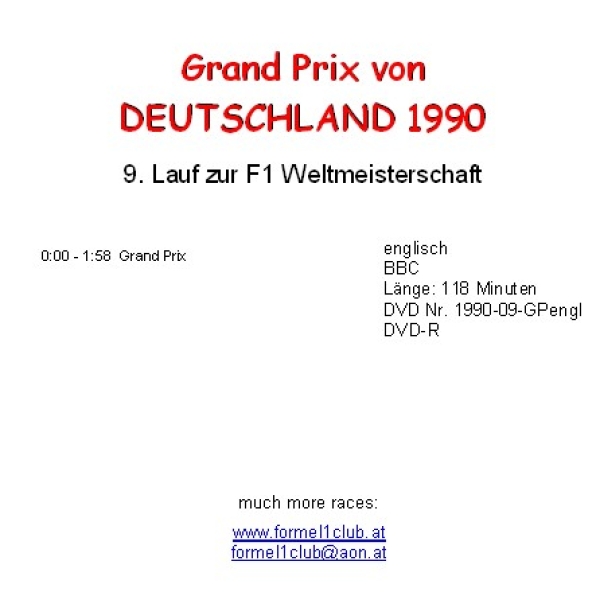 1990 09 Deutschland / Hockenheim; englisch