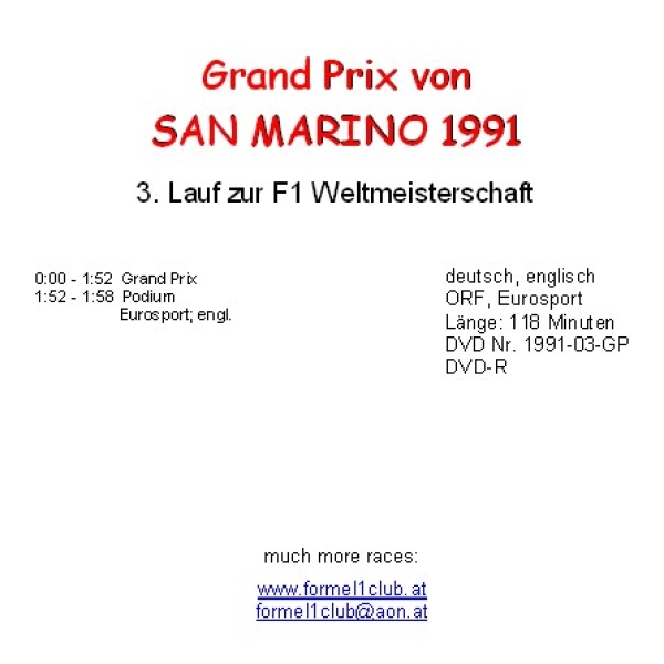 1991 03 San Marino / Imola