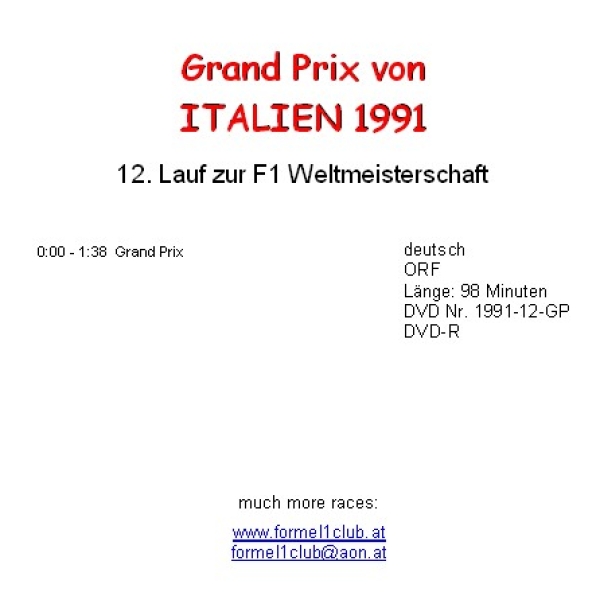 1991 12 Italien / Monza