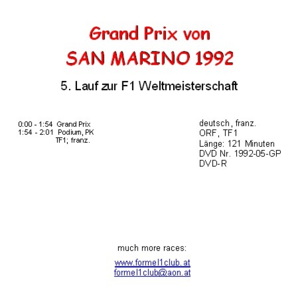 1992 05 San Marino / Imola
