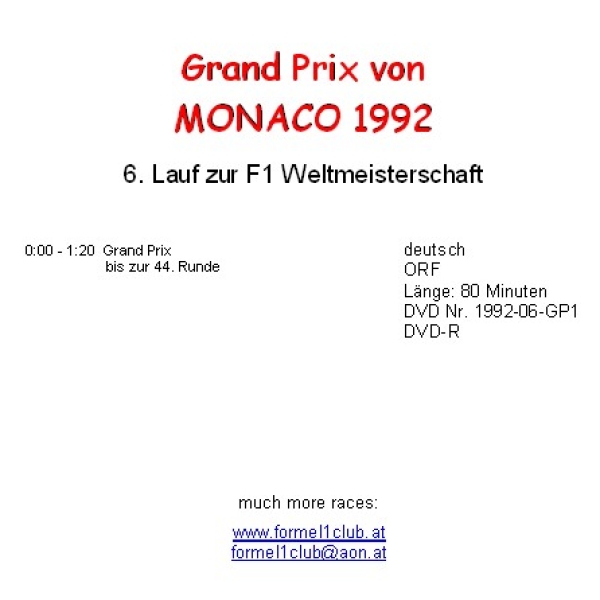 1992 06 Monaco / Monte Carlo