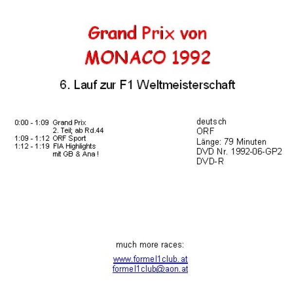 1992 06 Monaco / Monte Carlo