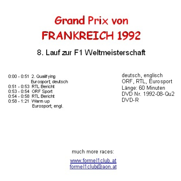 1992 08 Qualifying Frankreich Magny Cours