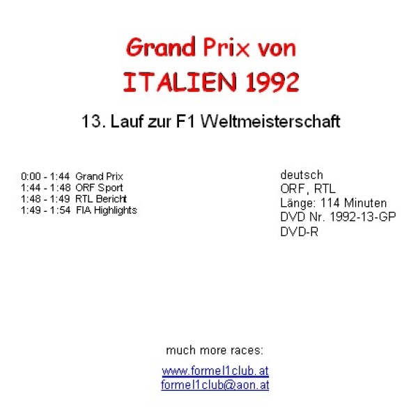 1992 13 Italien / Monza